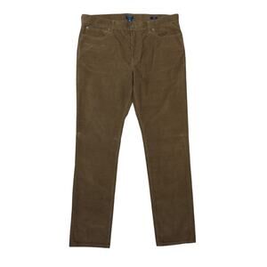 J.Crew Flex Slim Fit Chestnut Brown Cotton Corduroy Pants 35